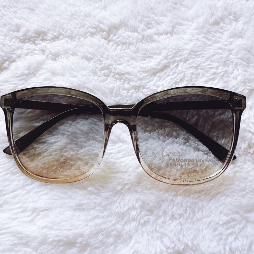 Joanne Clear Gray Square Sunglasses